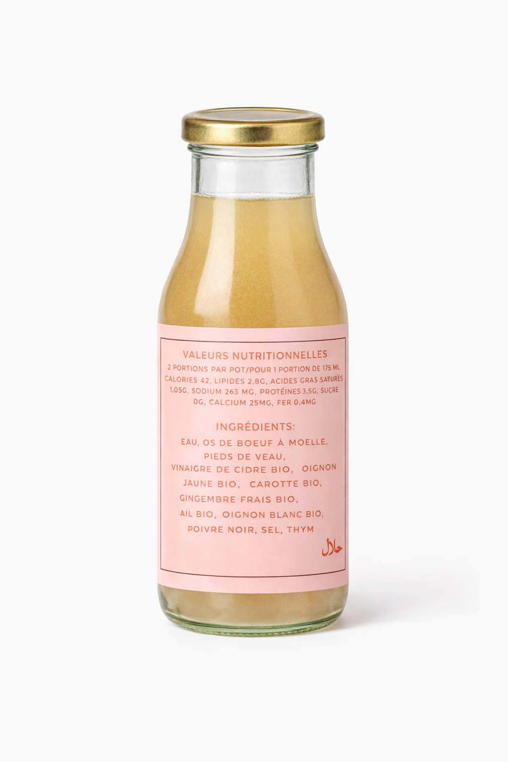 Bone broth de boeuf halal revitalisant